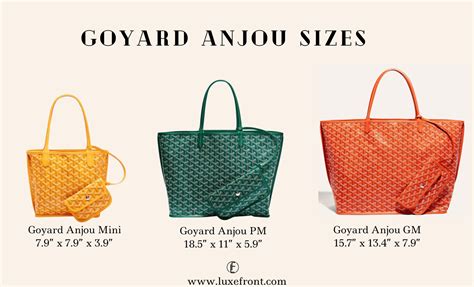 goyard tote sizes comparison